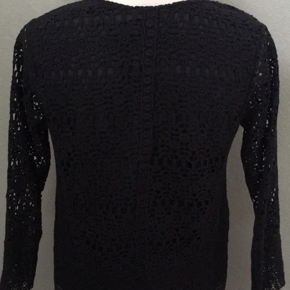 Sezane eyelet Crochet lace tie front blouse 36 - Picture 4 of 8